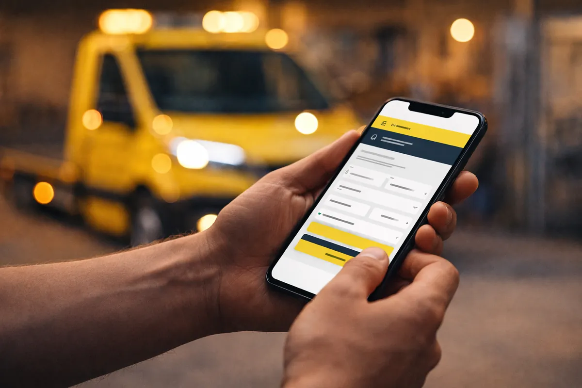 Demande de devis remorquage et transport utilitaire en ligne